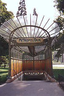 Entrée métro Dauphine Architecte Hector Guimard