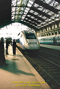 10 juin 2001 arrivée du 1er TGV Méditerranée